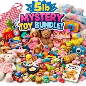 5 lb Mystery Toy Bundle – Big Surprise Box of Toys! Dolls, Books Stuffed Animals